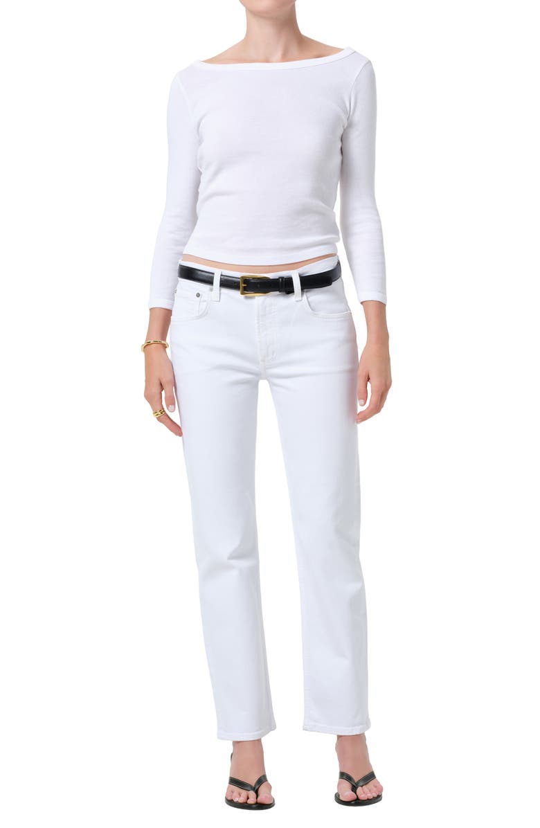 Citizens of Humanity Anissa Straight Leg Jeans, Alternate, color, Bon Bon White