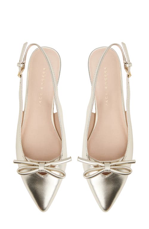Jack Rogers Lennox Slingback Pointed Toe Flat In Silver