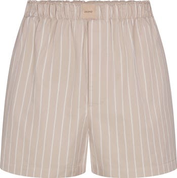 【関税込み】SKIMS ブルー Cotton Poplin ボクサー COTTON POPLIN BOXER | ZEN BLUE STRIPE