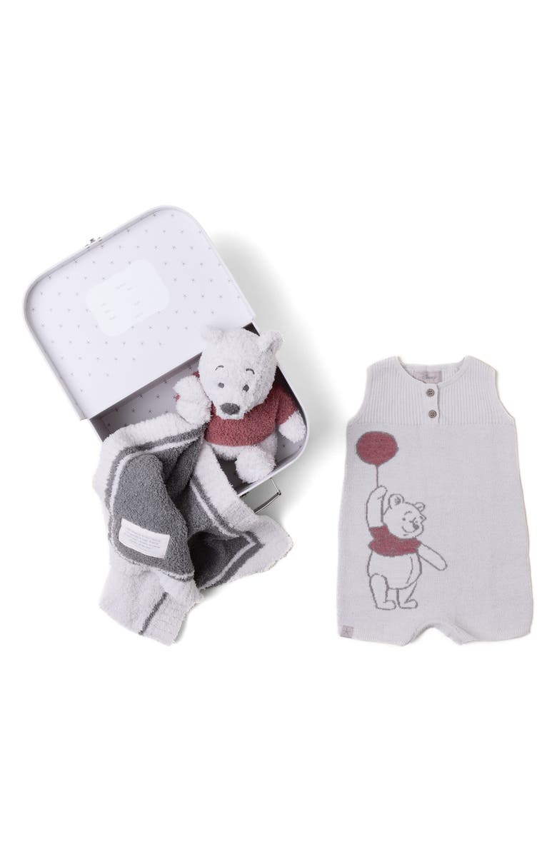 Barefoot Dreams<sup>®</sup> x Disney<sup>®</sup> Winnie the Pooh CozyChic Ultra Lite<sup>™</sup> Bodysuit, Blanket Buddy & Keepsake Luggage Box Set, Main, color, 