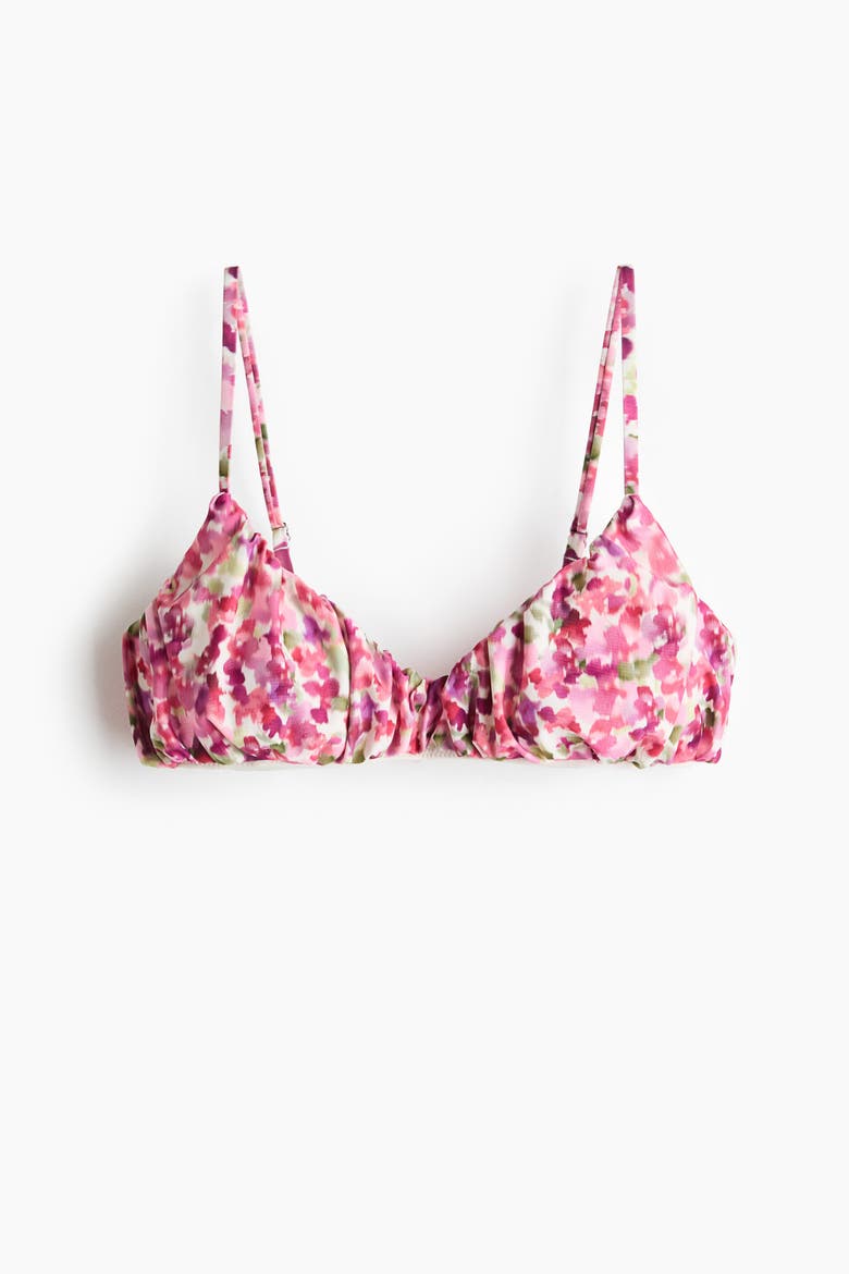 Padded Bikini Top, Alternate, color, Pink/floral