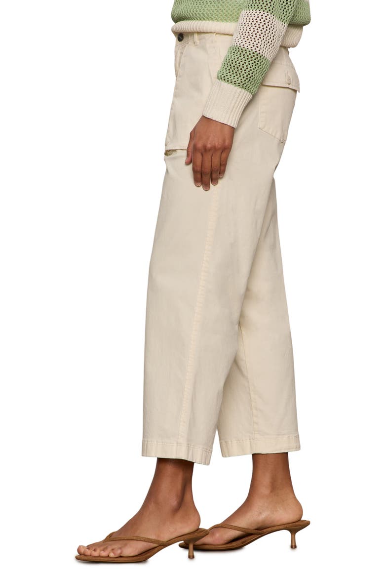 Ranger Relaxed Straight Leg Stretch Cotton Crop Pants, Alternate, color, COLLAGEN WHITE