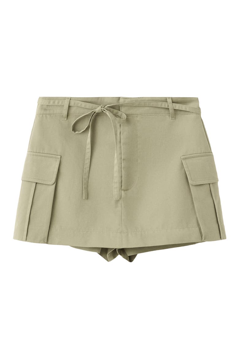 Falda Cotton Blend Skort, Main, color, KHAKI GREEN