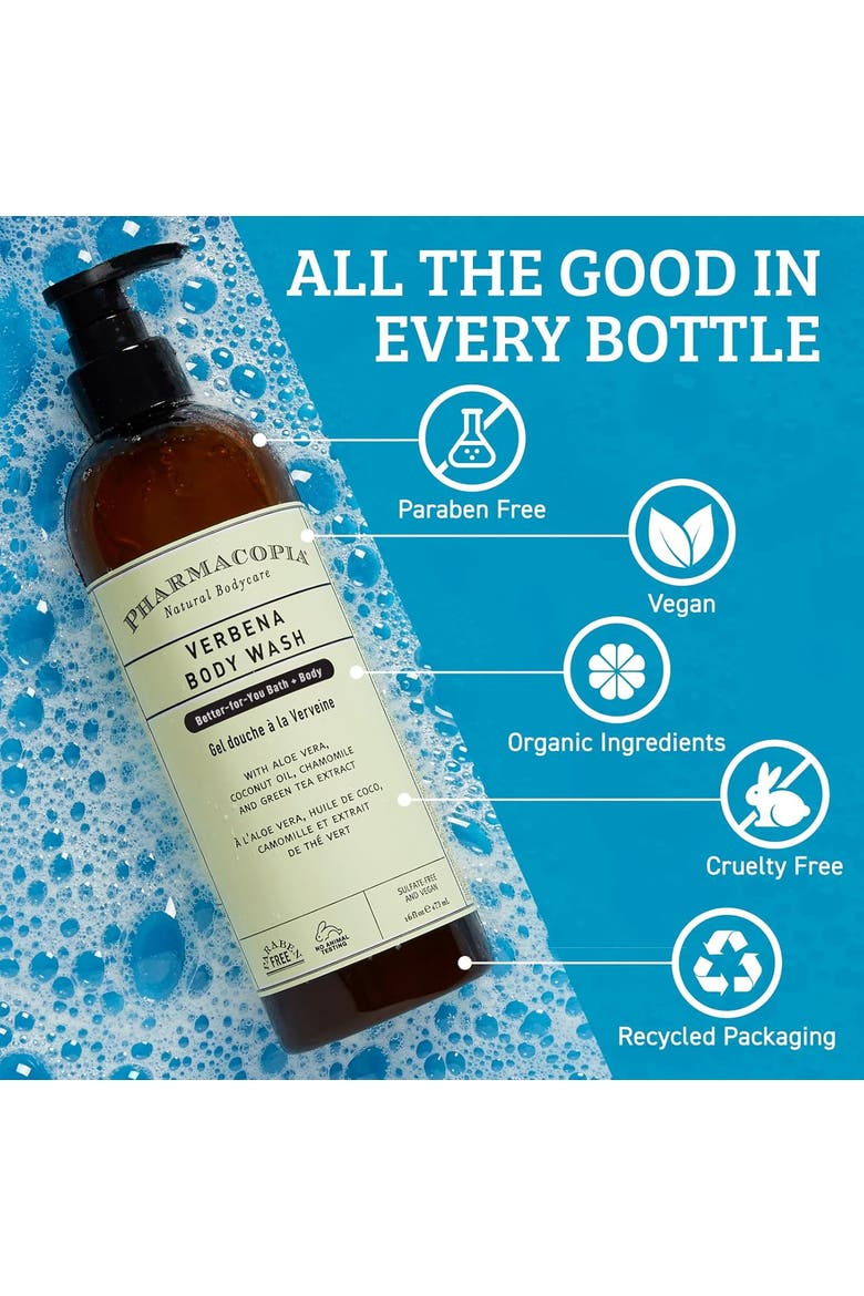 Verbena Body Wash - Balancing Aromatherapy, Alternate, color, White