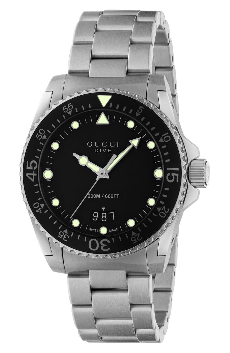 Gucci Dive Bracelet Watch, 40mm, Alternate, color, 