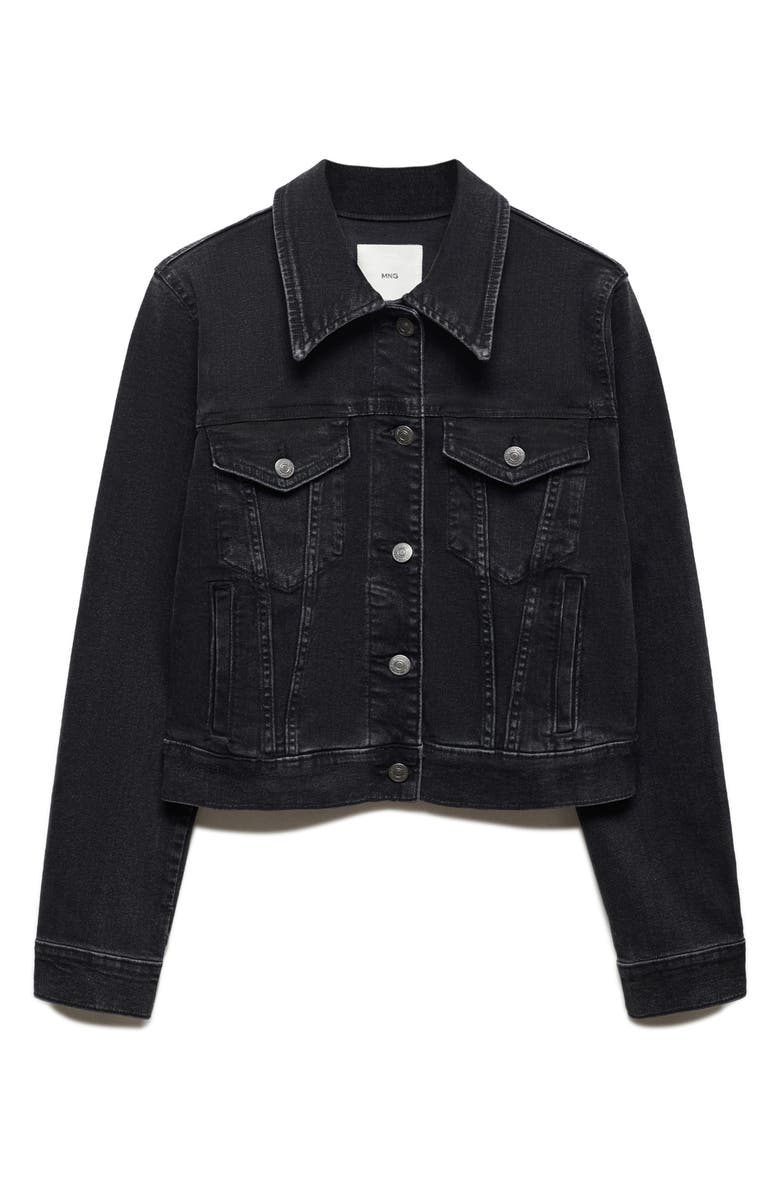 MANGO Vicky Denim Trucker Jacket, Alternate, color,