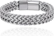 Lucky Brand Silver-Tone Woven Chain Bracelet