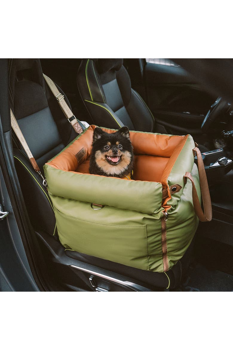 Voyager Dog Car Booster Bed, Alternate, color, Orange Green