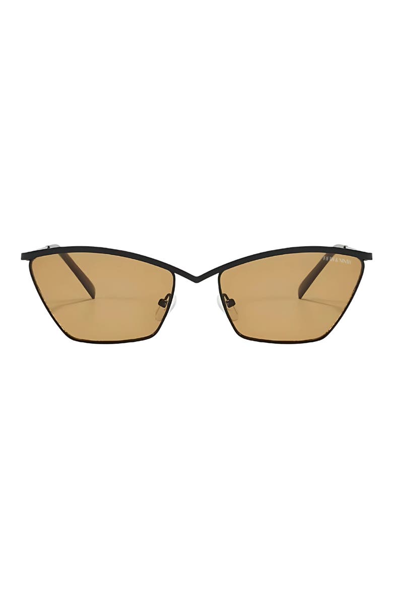Devon 57mm Polarized Cat-Eye Sunglasses, Main, color, BLACK / BROWN