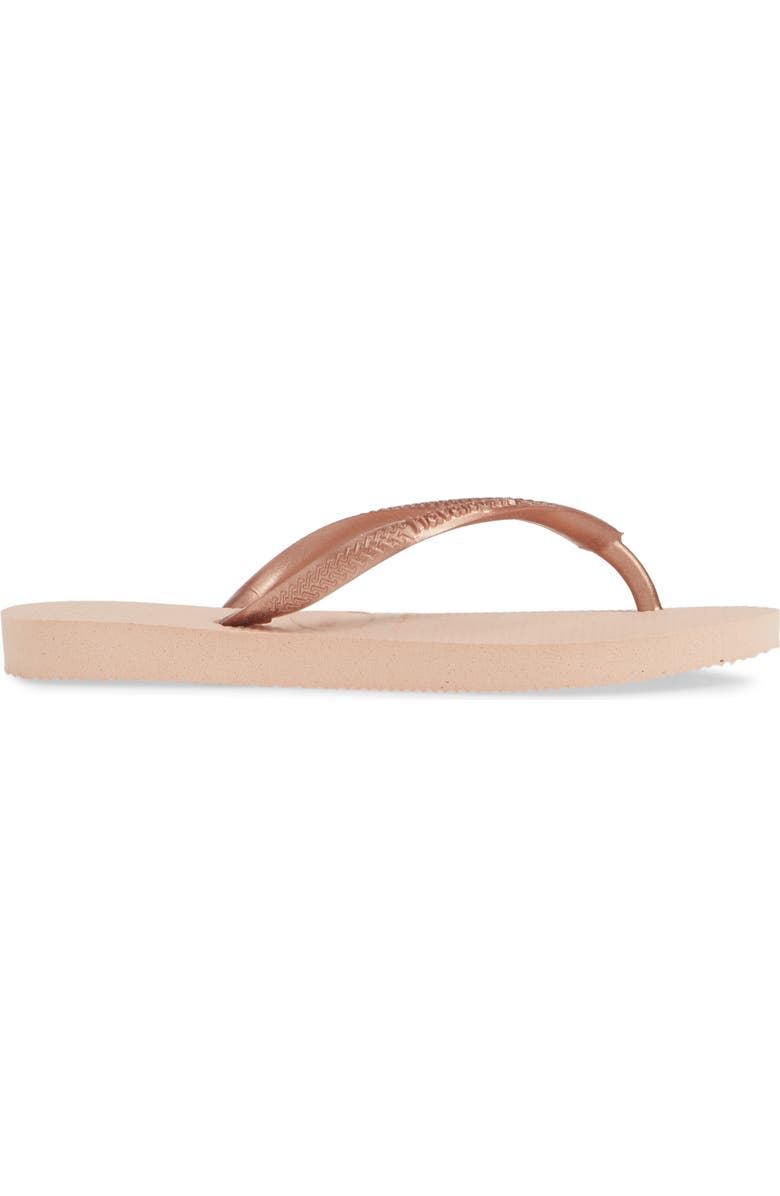 Havaianas Slim Flip Flop, Alternate, color, Ballet Rose
