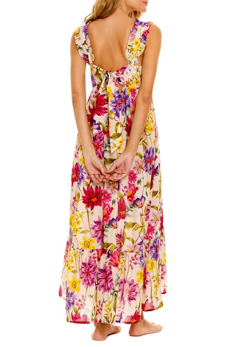 Mika Wind Flower Cotton Nightgown, Alternate, color, WIND FLOWER