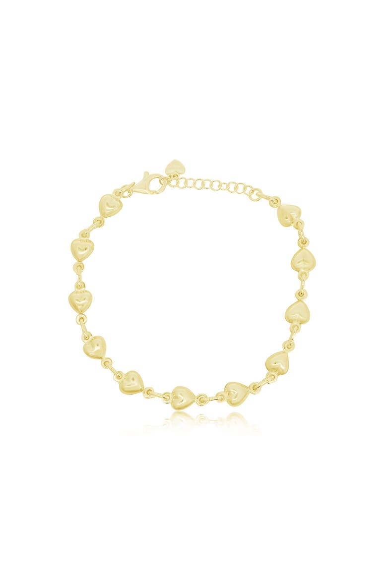 Puffy Heart Bracelet, Main, color, Gold-Plated Sterling Silver