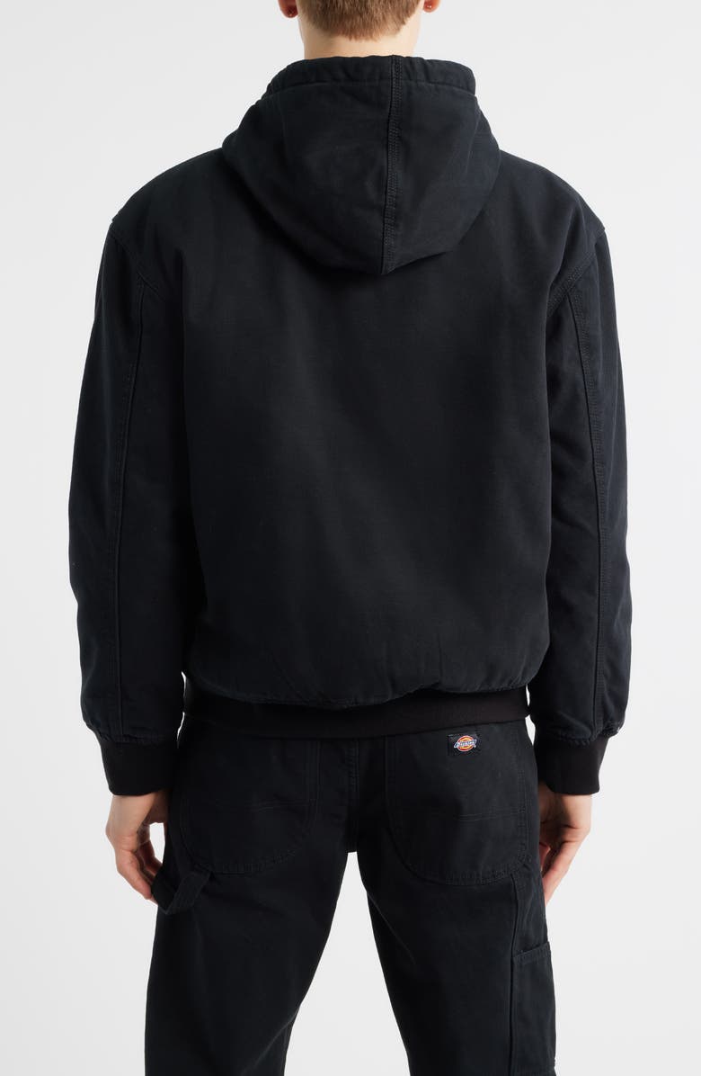 Dickies Hilham Hooded Canvas Jacket, Alternate, color, Black