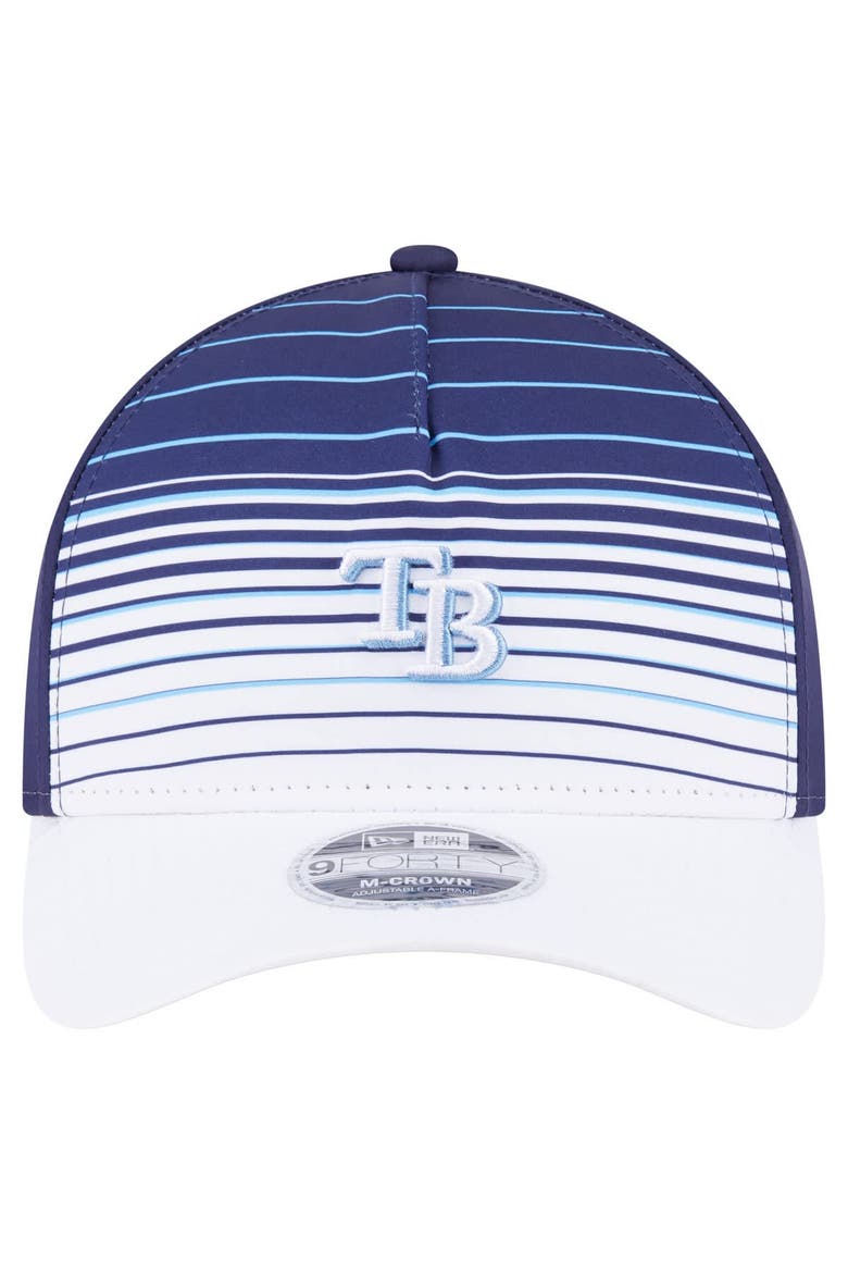 Men's New Era  Navy Tampa Bay Rays Gradient 9FORTY M-Crown Adjustable Hat, Alternate, color, Navy