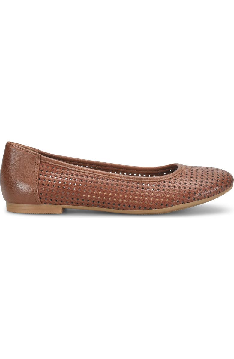 EUROSOFT Tamika Laser Cut Flat, Alternate, color, Brown/ Cognac