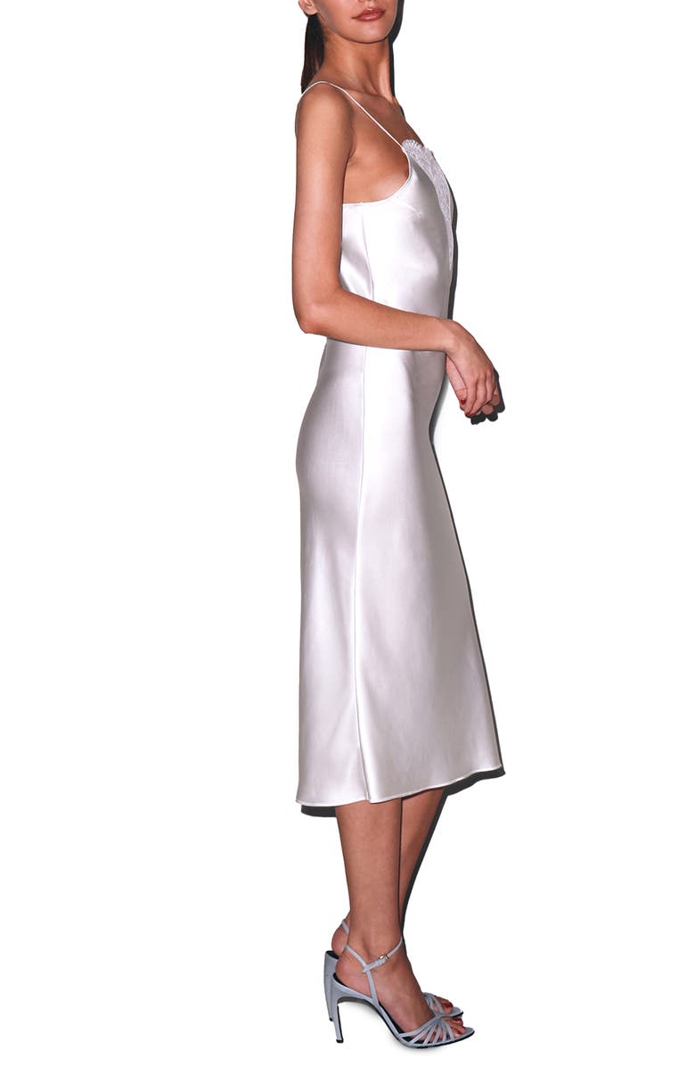 Fleur Du Mal Frankie Lace Slip Dress, Alternate, color, Ivory