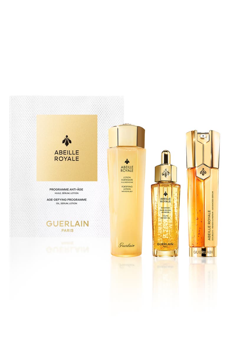 Guerlain 3-Piece Abeille Royale Bestsellers Lotion, Watery Oil & Serum Set, Main, color, 