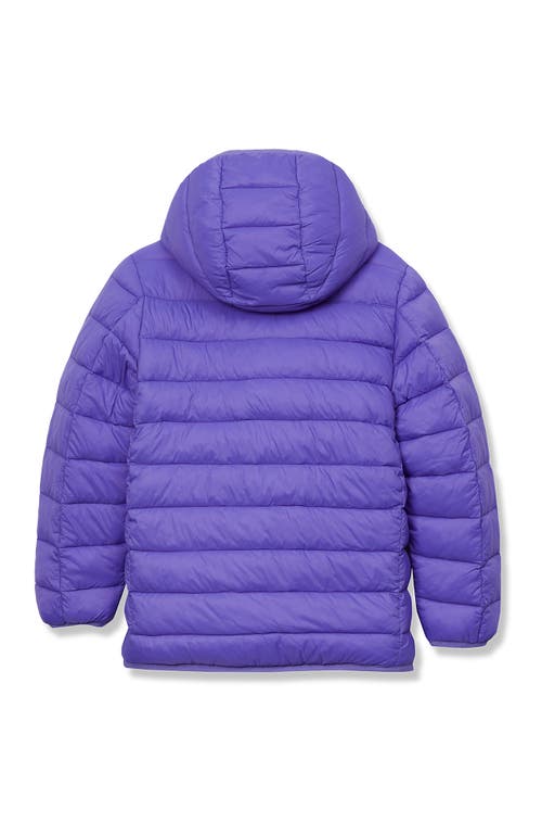 Lands' End Girls Water Resistant Reversible Hooded Jacket In Blue