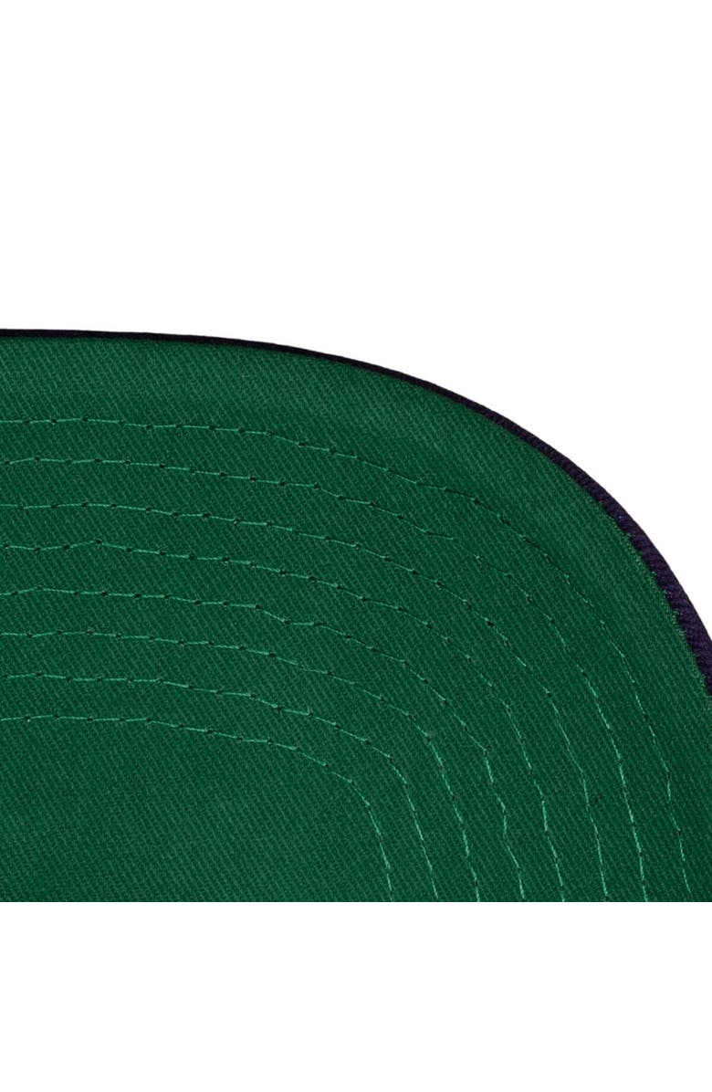 Mitchell & Ness Men's Mitchell & Ness Cream/Purple Los Angeles Lakers Soul Festival Staggered Zag Pro Pinch Snapback Hat, Alternate, color, 