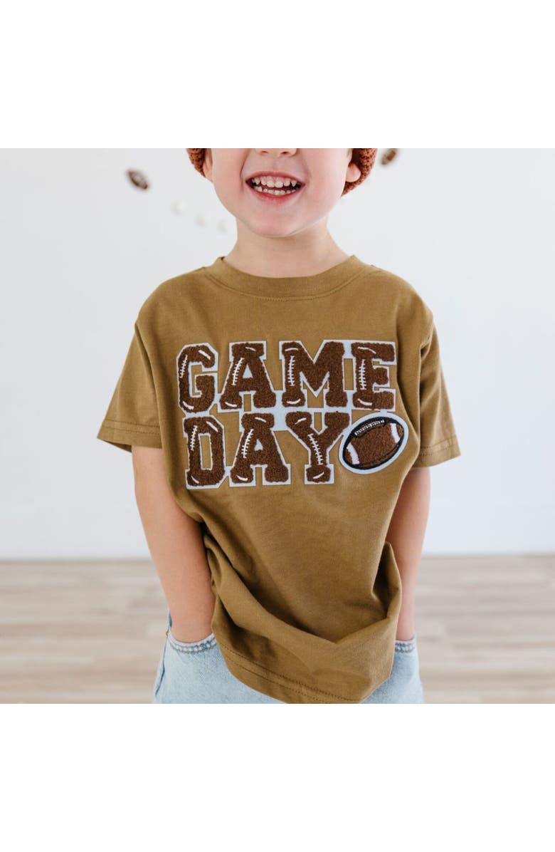 Sweet Wink Game Day Patch Short Sleeve T-Shirt, Alternate, color, Mocha
