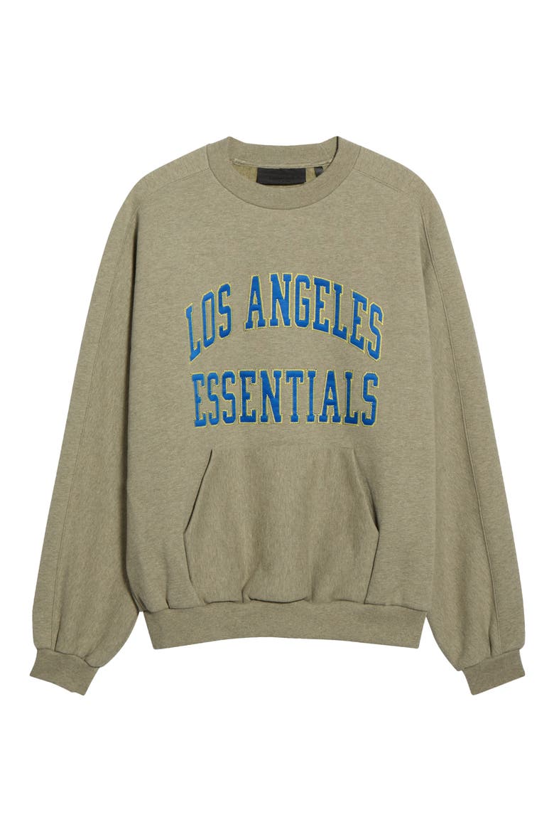 Los Angeles Rams 90s Relaxed Crewneck Sweatshirt, Main, color, CONCRETE HEATHER