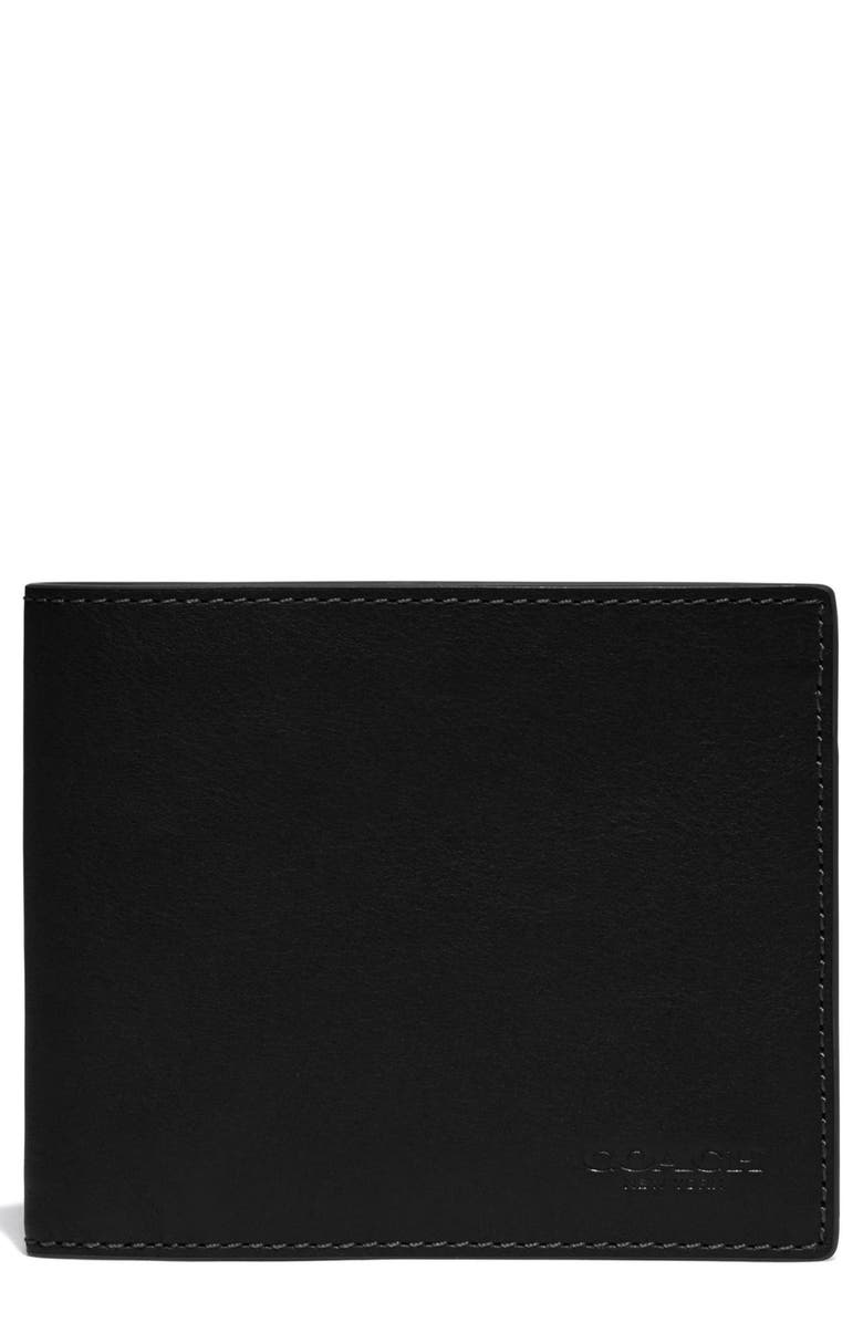 COACH 3-In-1 Sport Leather Wallet, Main, color,