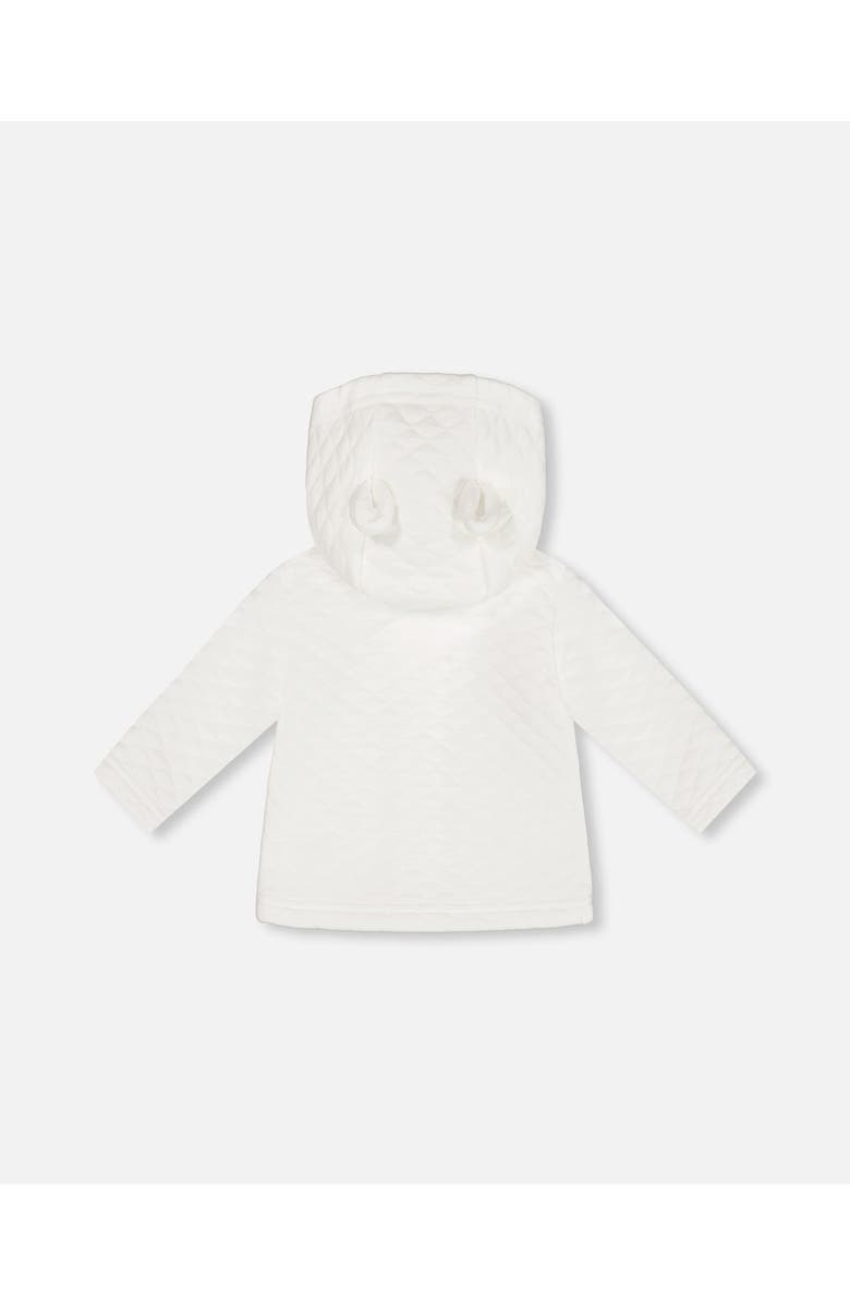 Deux par Deux Baby Girl's Quilted Jacket With Hood Snow White, Alternate, color,