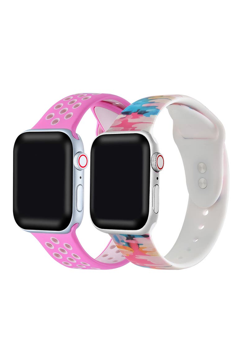 Assorted 2-Pack Silicone Apple Watch® Watchbands, Main, color, ASSORTED