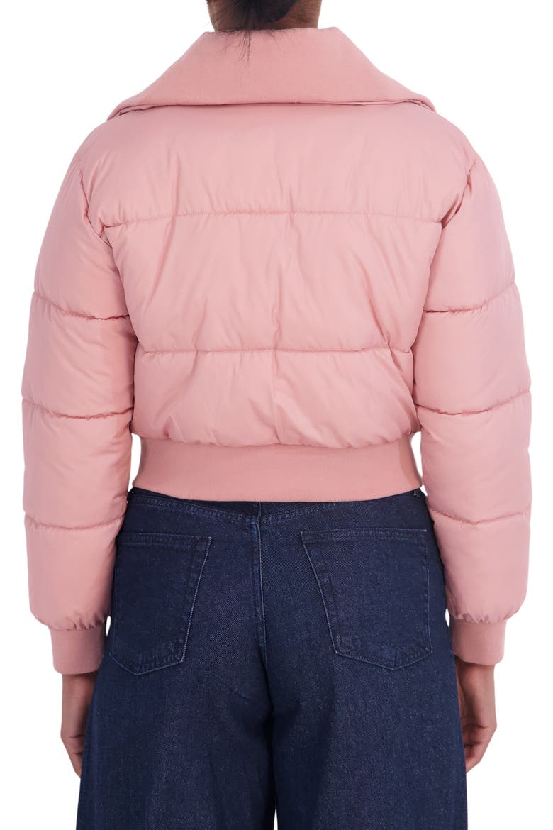 Puffer Bomber Jacket, Alternate, color, ROSE