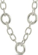 Sterling Forever Carter Round Link Statement Necklace