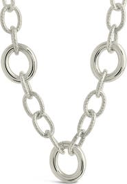 Sterling Forever Carter Round Link Statement Necklace