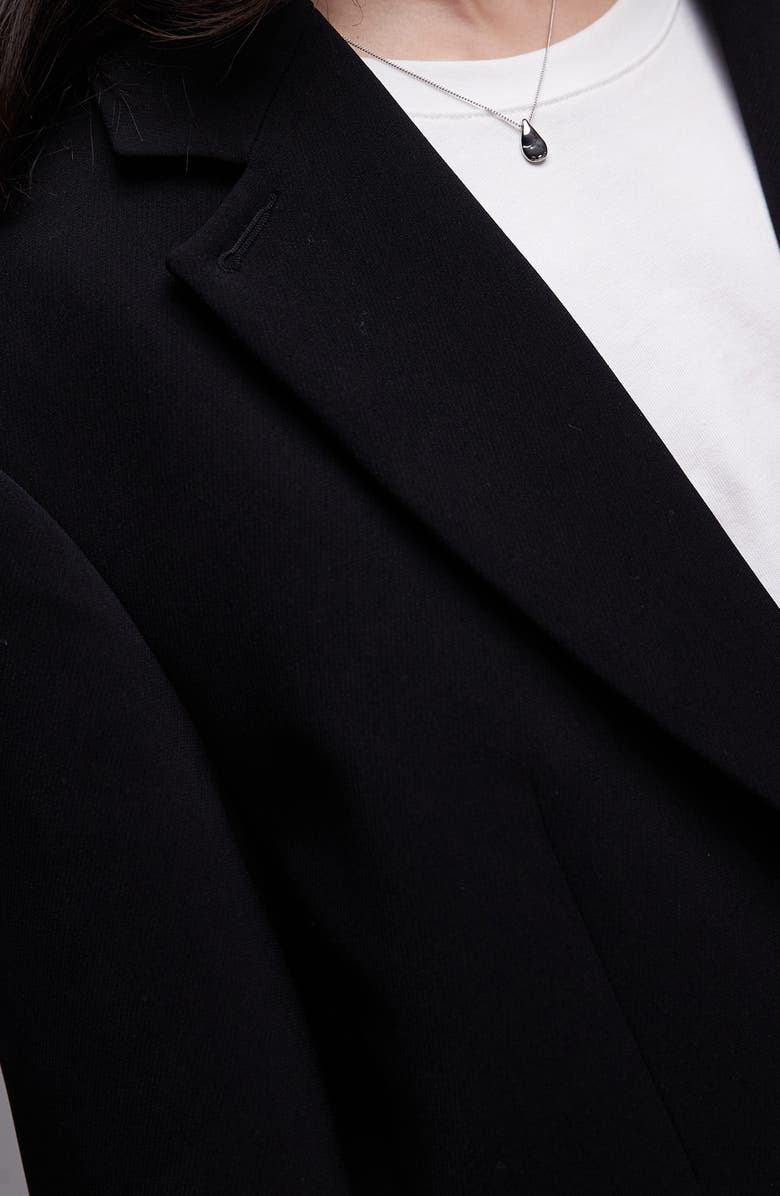 Topshop Oversize Grandad Blazer, Alternate, color, Black