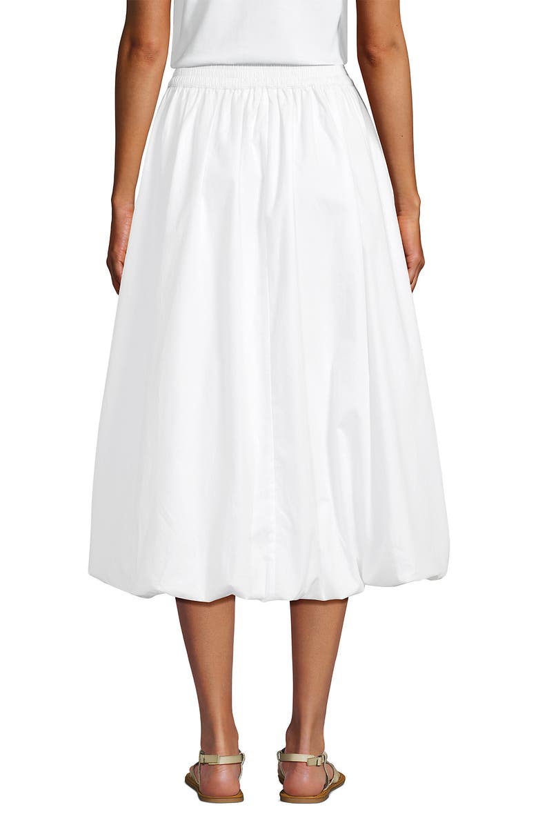 Lands
 End Poplin High Rise Bubble Hem Midi Skirt, Alternate, color, 