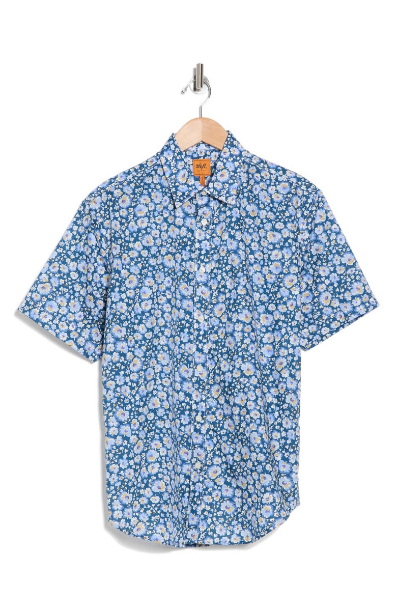 SOFT CLOTH Magellan Trim Fit Short Sleeve Button-Up Shirt, Alternate, color,