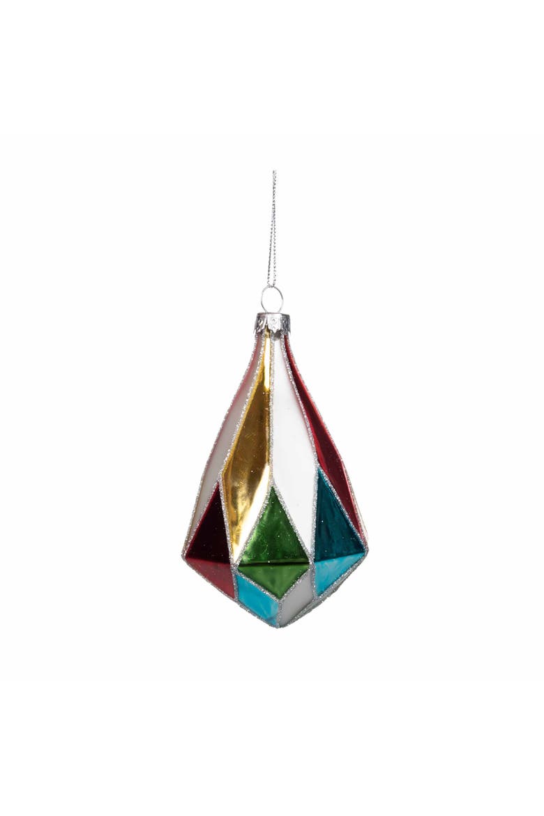 Boho Argyle Ornament Set of 2, Alternate, color, White