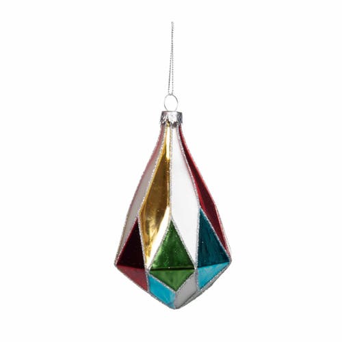 Carol & Frank Boho Argyle Ornament Set Of 2 In Multi