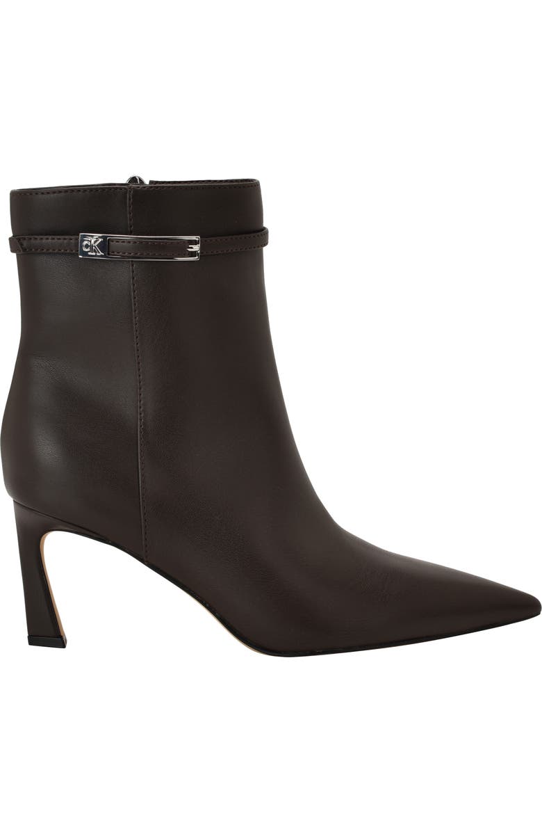 Calvin Klein Alenna Pointed Toe Bootie, Alternate, color, Brown