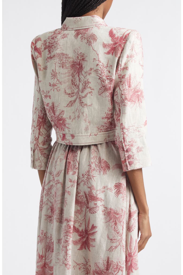 Eda Jungle Toile Linen Jacket, Alternate, color, TAN MLTI TEXTURED JUNGLE TOILE