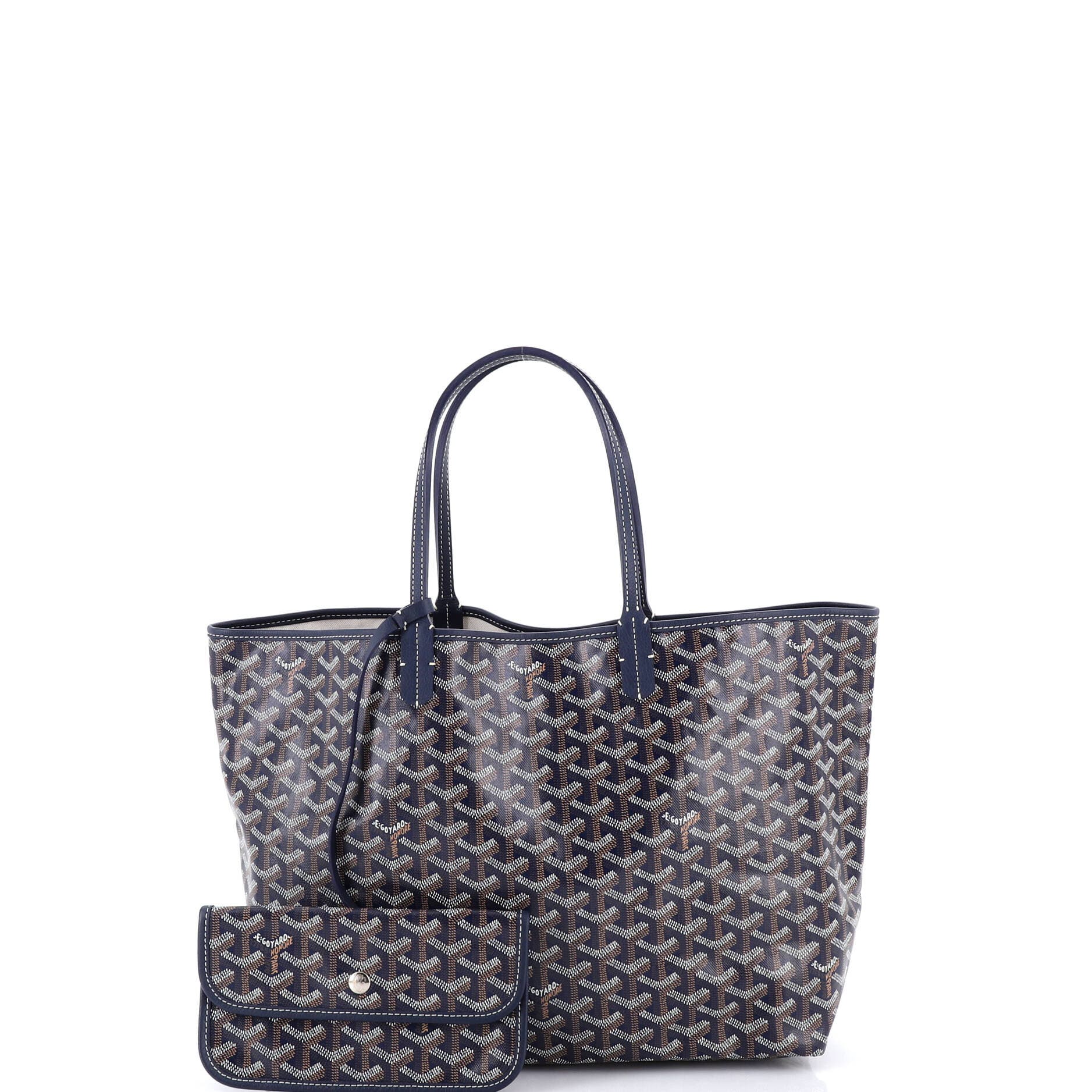Pre-Owned Goyard Saint Louis Tote Coated Canvas PM, Alternate, color, Blue