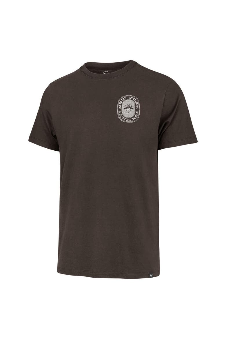 Men's '47 Brown New York Knicks Back Canyon Franklin T-Shirt, Alternate, color, Brown