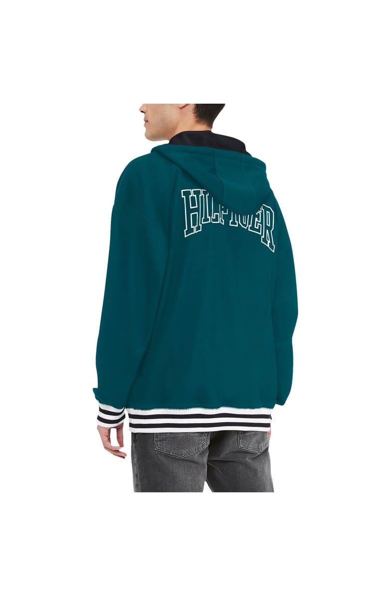 Tommy Hilfiger Men's Tommy Hilfiger Midnight Green Philadelphia Eagles Aaron Quarter-Zip Hoodie, Alternate, color, Green