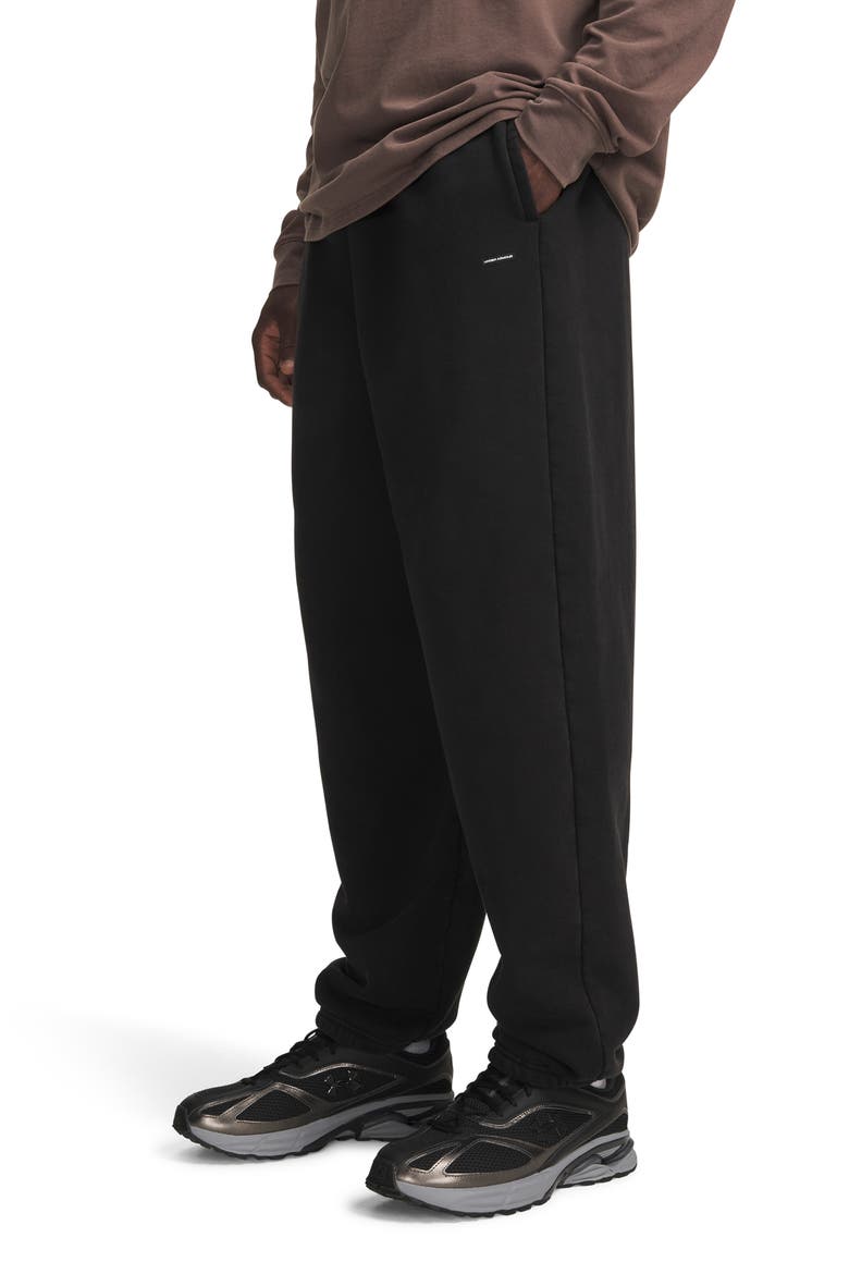 Icon Heavyweight Fleece Washed Sweatpants, Main, color, ULTIMATE BLACK/ WHITE