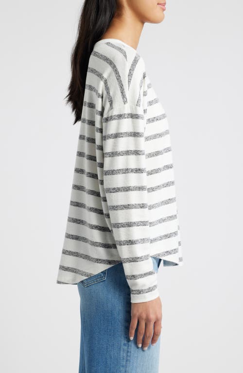 LUCKY BRAND LUCKY BRAND STRIPE CREWNECK KNIT SHIRT 