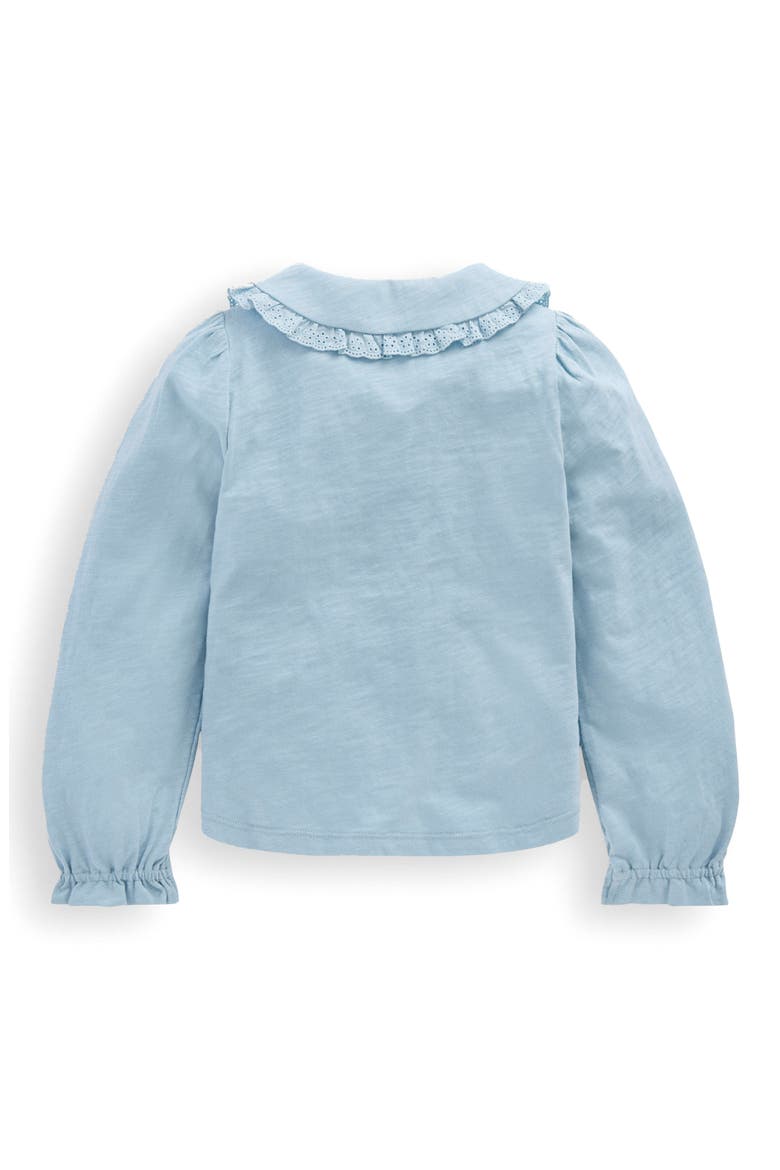 Kids' Cotton Peter Pan Collar Polo, Alternate, color, BLUE