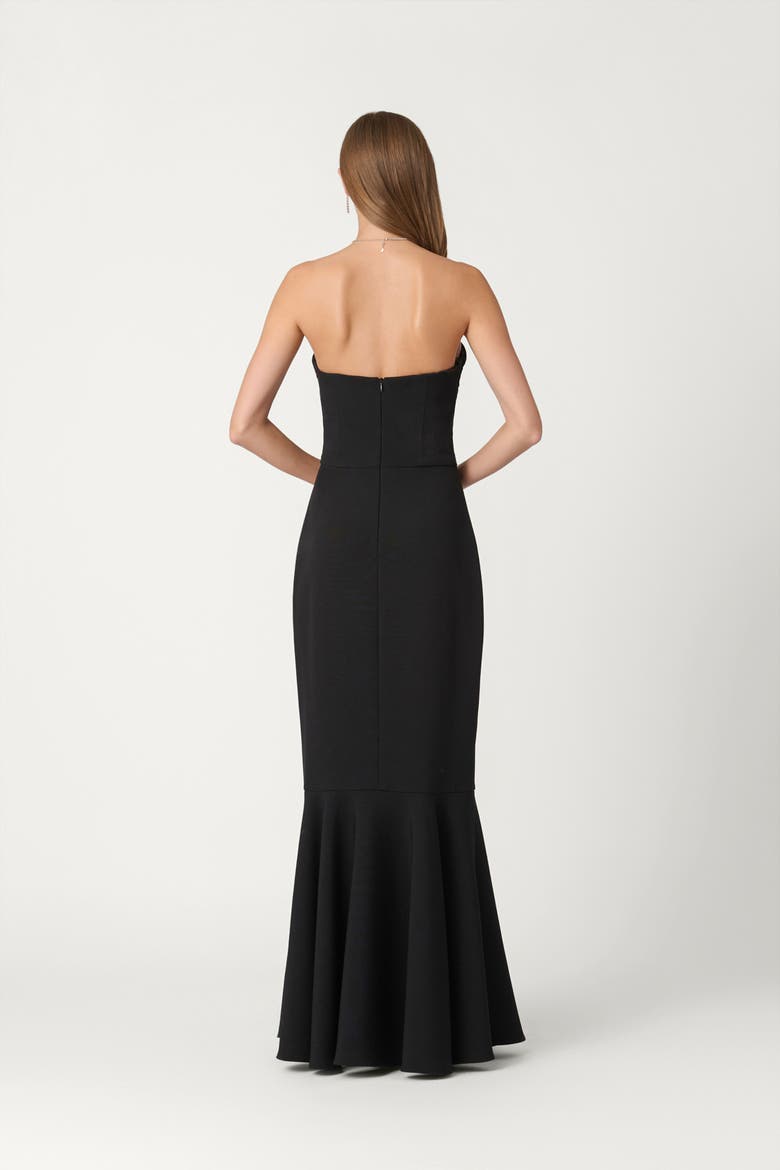 Midnight Stretch Crepe Stephanie Dress, Alternate, color, Jet
