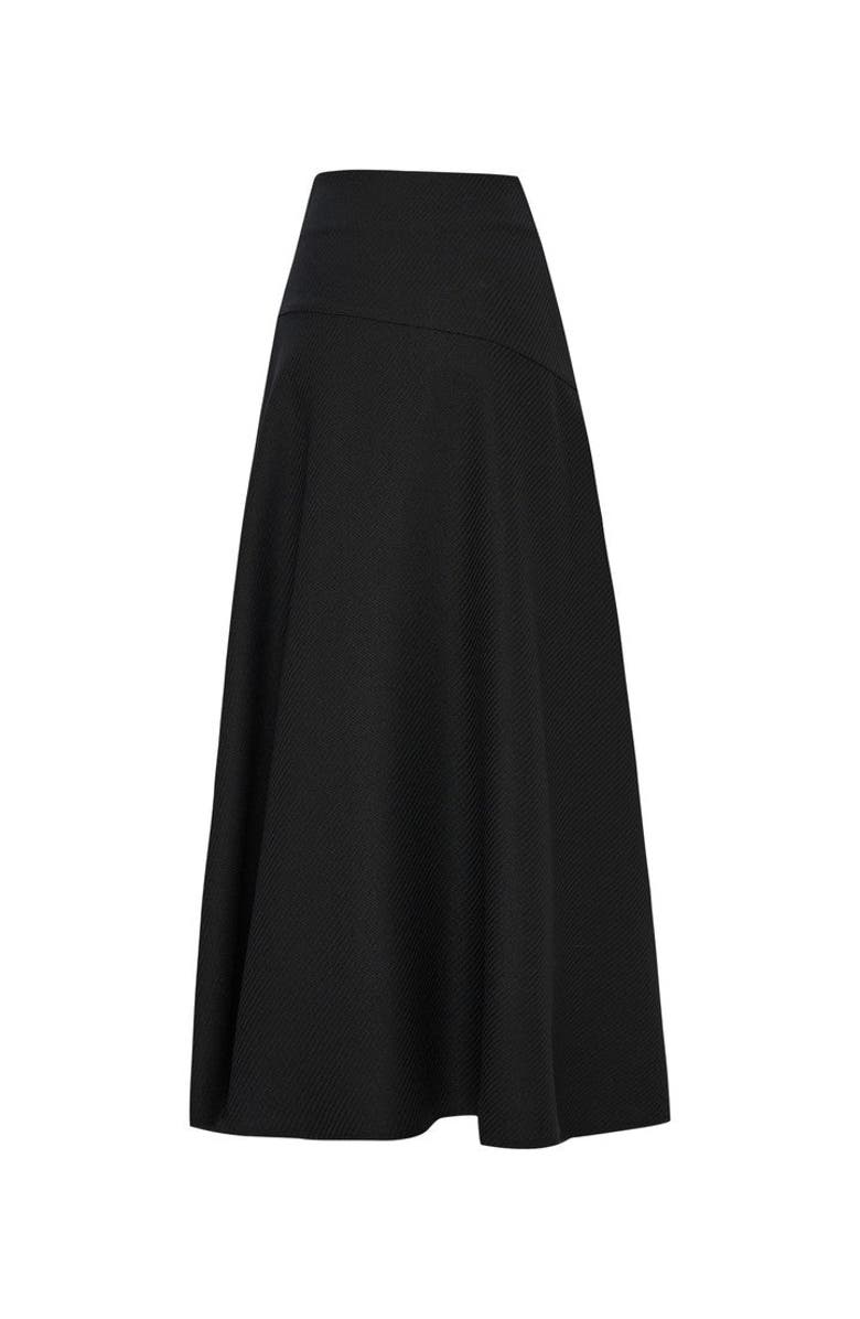 Exquise Amadea Pleated Skirt, Alternate, color, Black