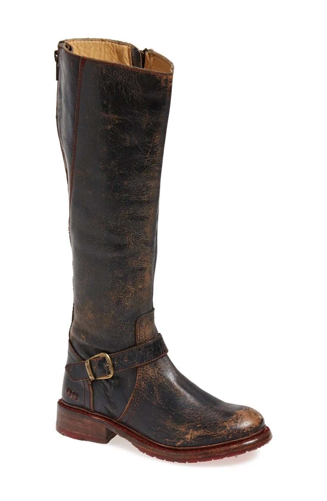 'Glaye' Tall Boot, Main, color, BLACK LEATHER