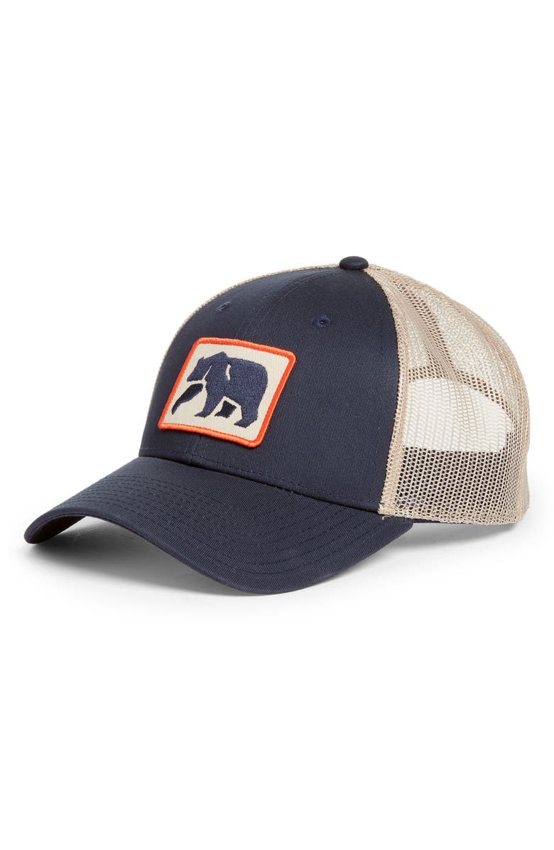 The Normal Brand Dano Trucker Hat, Main, color, Navy