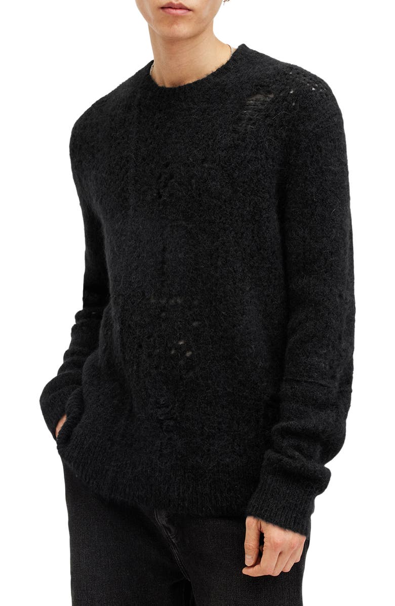 AllSaints Hadwin Wool & Alpaca Blend Sweater, Main, color, 