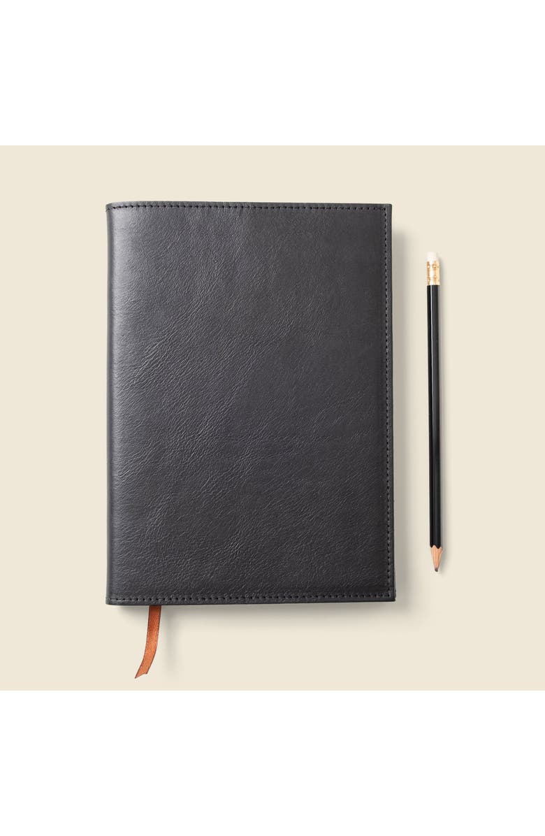 Casupo Refillable A5 Leather Journal Cover, Main, color, Black